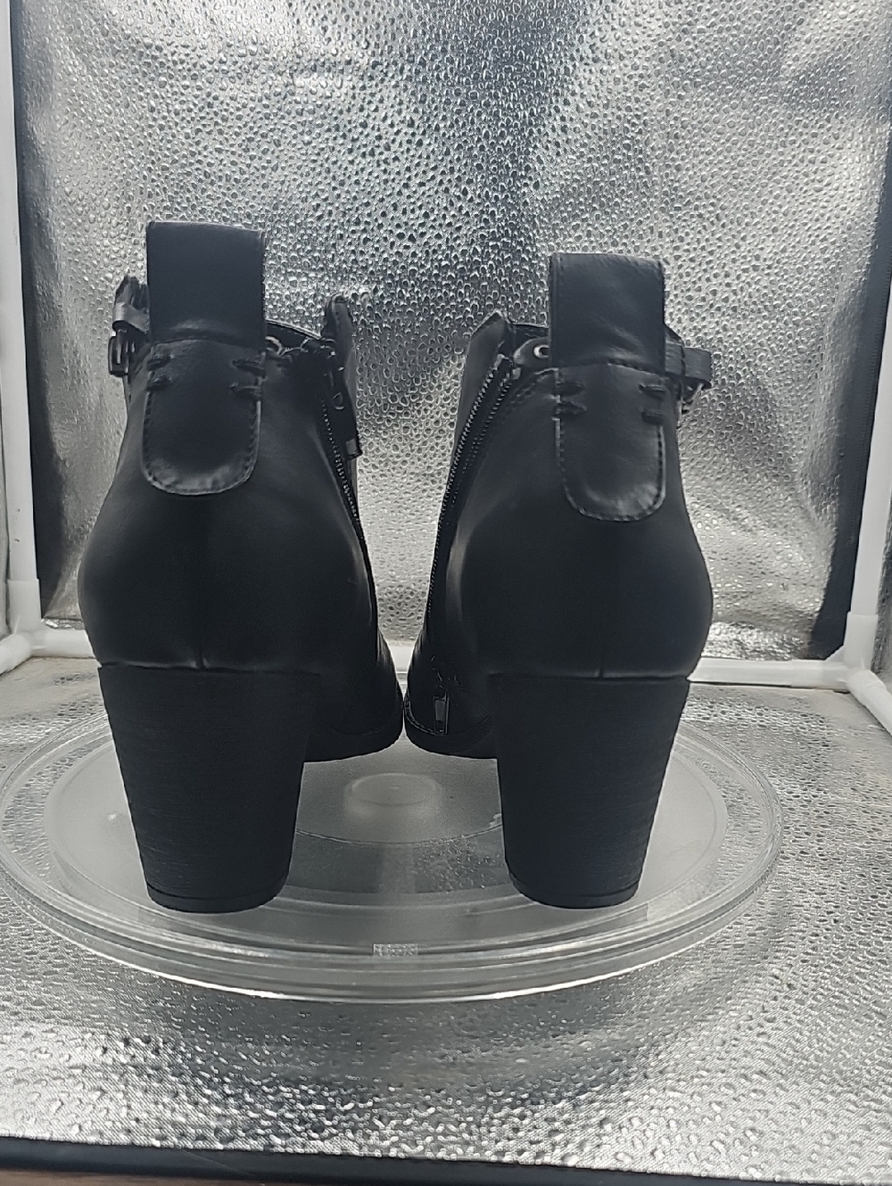 New In Box Curfew Monroe High Heel Booties With Black Zipper - Picture 5 of 10